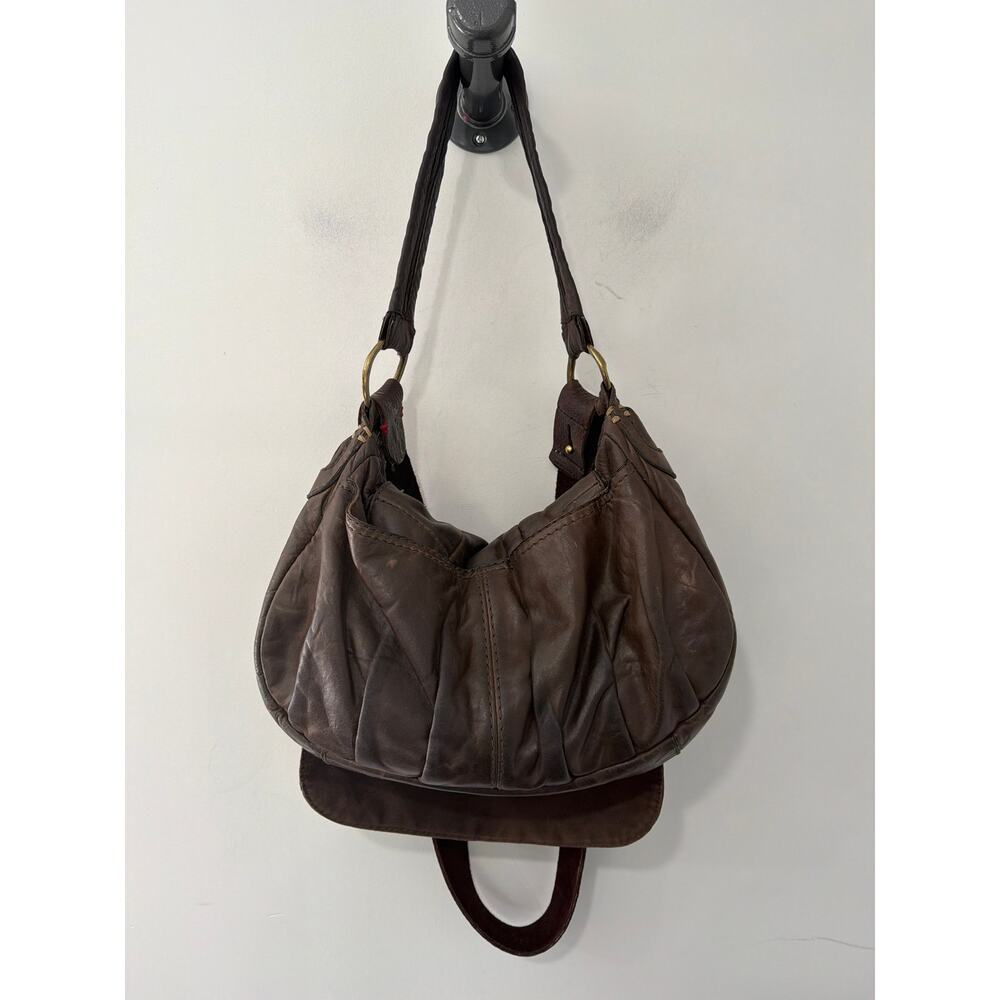 Vintage Boutique Leather Messenger Crossbody Shoulder Bag Brown - Picture 4 of 10